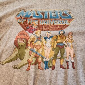 Masters of the Universe Size Medium Grey Graphic Cartoon Tee Shirt